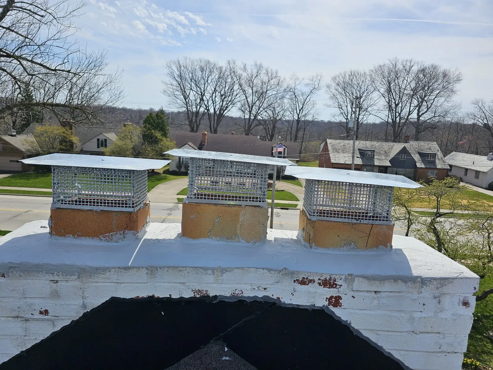 Three flues capped after