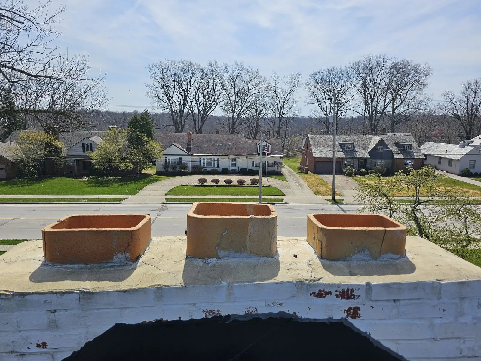 Three flues capped before