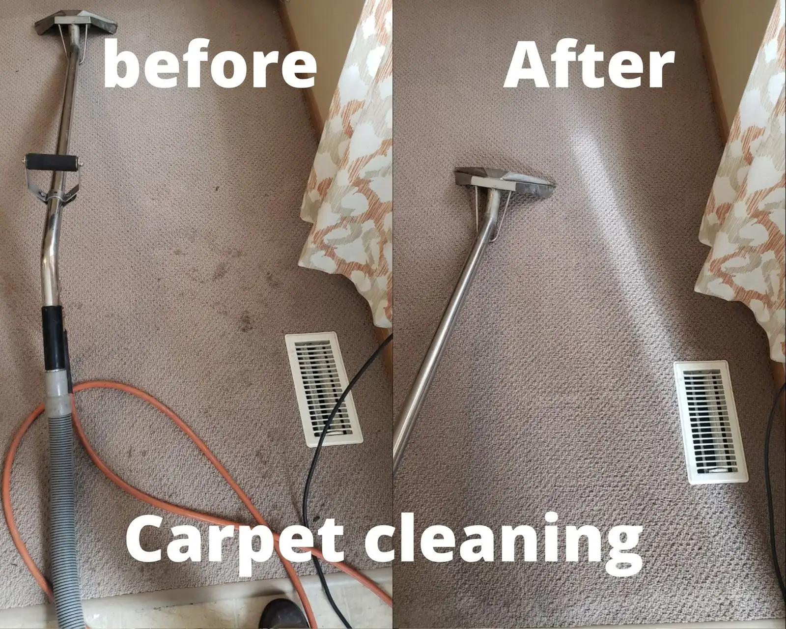 Stairs and landing, before and after