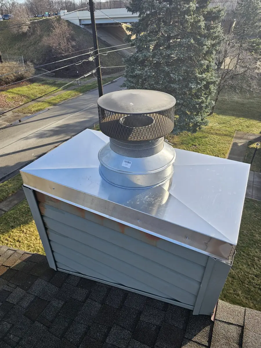 Rusted chase cover replaced in stainless after