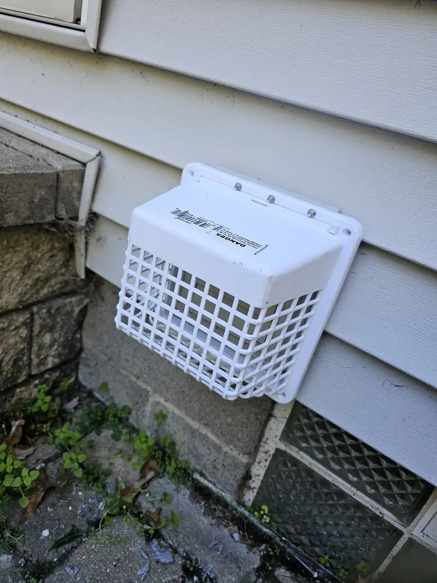 New exterior vent cover after