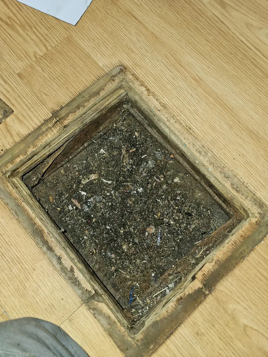 Floor register run before