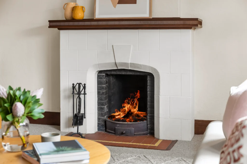 how to paint brick fireplace