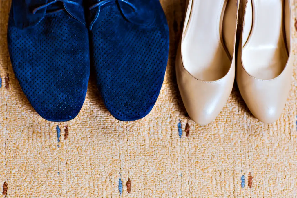 man and woman shoes